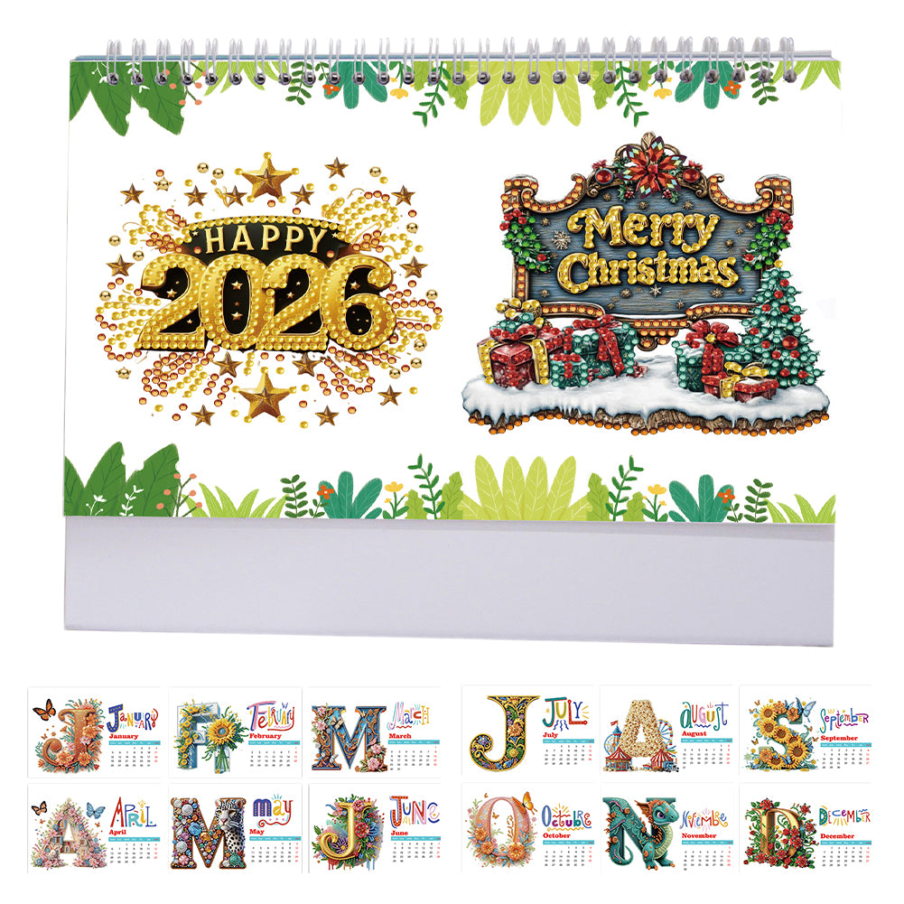 Diamond Painting Calendar DIY Calendar Desktop Ornament for Home Office Planning
