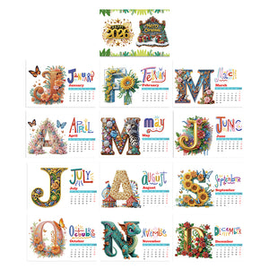 Diamond Painting Calendar DIY Calendar Desktop Ornament for Home Office Planning