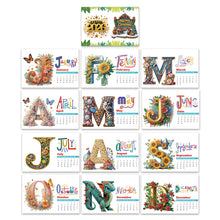 Load image into Gallery viewer, Diamond Painting Calendar DIY Calendar Desktop Ornament for Home Office Planning
