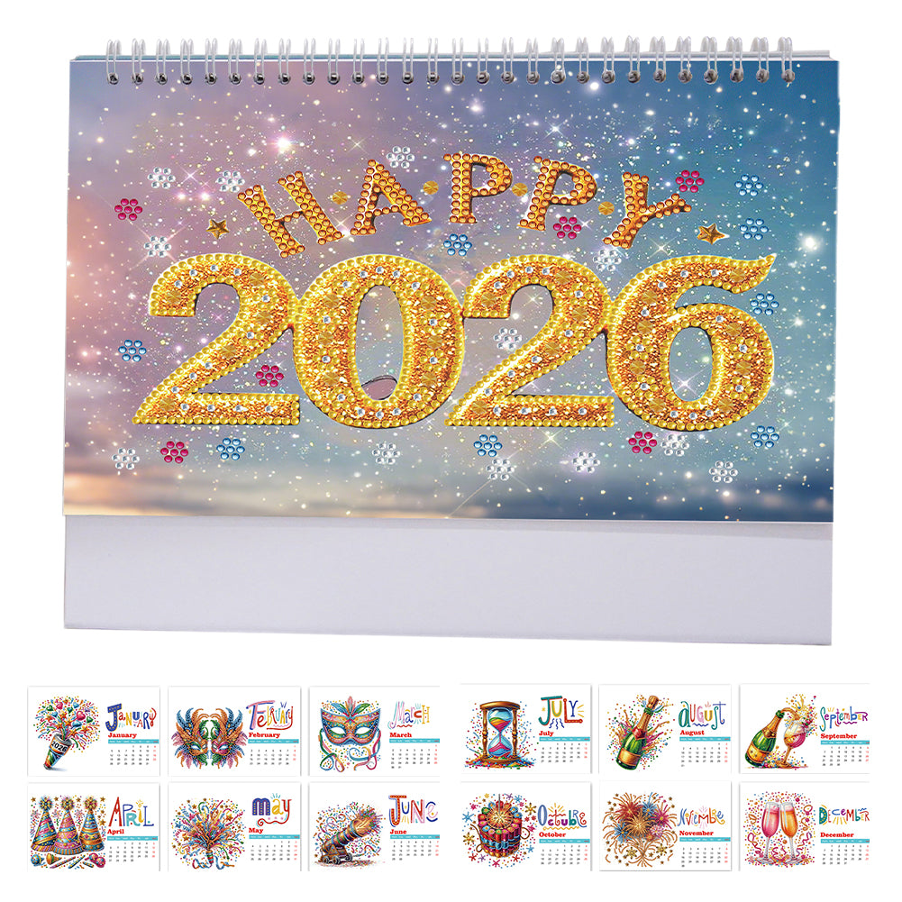 Diamond Painting Calendar DIY Calendar Desktop Ornament for Home Office Planning