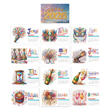 Load image into Gallery viewer, Diamond Painting Calendar DIY Calendar Desktop Ornament for Home Office Planning
