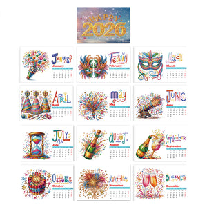Diamond Painting Calendar DIY Calendar Desktop Ornament for Home Office Planning
