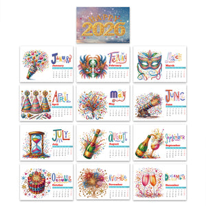 Diamond Painting Calendar DIY Calendar Desktop Ornament for Home Office Planning