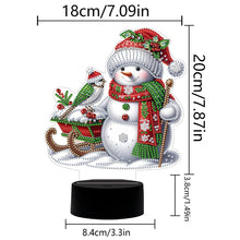 Load image into Gallery viewer, Acrylic Double Sided Xmas Snowman Decorative DIY 5D Diamond Lamp for Art Crafts
