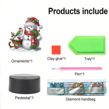 Load image into Gallery viewer, Acrylic Double Sided Xmas Snowman Decorative DIY 5D Diamond Lamp for Art Crafts
