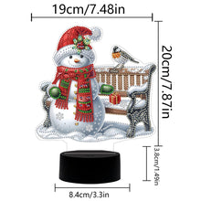 Load image into Gallery viewer, Acrylic Double Sided Xmas Snowman Decorative DIY 5D Diamond Lamp for Art Crafts
