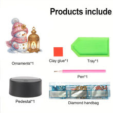 Load image into Gallery viewer, Acrylic Double Sided Xmas Snowman Decorative DIY 5D Diamond Lamp for Art Crafts
