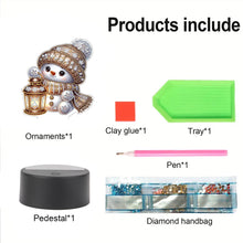 Load image into Gallery viewer, Acrylic Double Sided Xmas Snowman Decorative DIY 5D Diamond Lamp for Art Crafts

