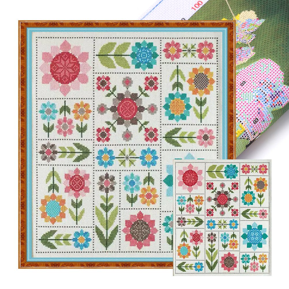 Puzzle May Garden - 38*41CM 14CT Stamped Cross Stitch (Xiaobai Brand)