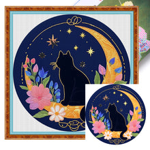 Load image into Gallery viewer, Pensive Cat - 24*24CM 11CT Stamped Cross Stitch (Mona Lisa Brand)
