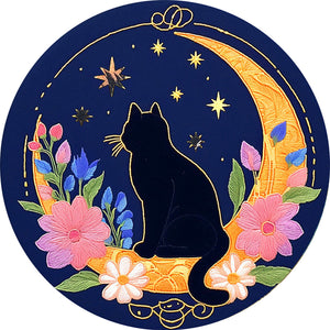 Pensive Cat - 24*24CM 11CT Stamped Cross Stitch (Mona Lisa Brand)
