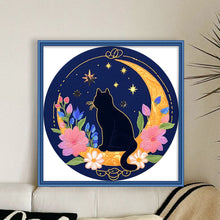 Load image into Gallery viewer, Pensive Cat - 24*24CM 11CT Stamped Cross Stitch (Mona Lisa Brand)
