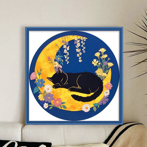 Sleeping Cat - 24*24CM 11CT Stamped Cross Stitch (Mona Lisa Brand)
