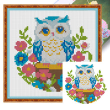 Load image into Gallery viewer, Cute Owl - 24*24CM 11CT Stamped Cross Stitch (Mona Lisa Brand)
