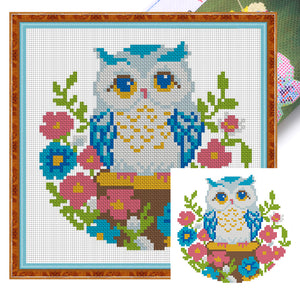 Cute Owl - 24*24CM 11CT Stamped Cross Stitch (Mona Lisa Brand)