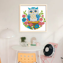 Load image into Gallery viewer, Cute Owl - 24*24CM 11CT Stamped Cross Stitch (Mona Lisa Brand)
