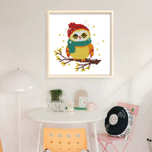 Load image into Gallery viewer, Owl With Scarf - 24*24CM 11CT Stamped Cross Stitch (Mona Lisa Brand)
