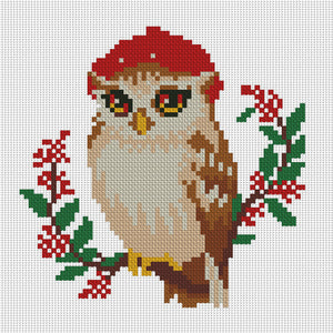 Owl - 24*24CM 11CT Stamped Cross Stitch (Mona Lisa Brand)