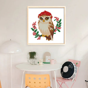 Owl - 24*24CM 11CT Stamped Cross Stitch (Mona Lisa Brand)