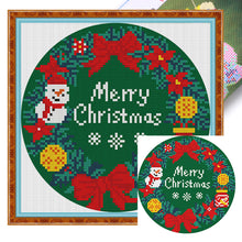 Load image into Gallery viewer, Merry Christmas Letters - 24*24CM 11CT Stamped Cross Stitch (Mona Lisa Brand)
