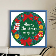 Load image into Gallery viewer, Merry Christmas Letters - 24*24CM 11CT Stamped Cross Stitch (Mona Lisa Brand)
