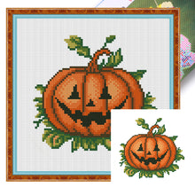 Load image into Gallery viewer, Halloween Pumpkin - 24*24CM 11CT Stamped Cross Stitch (Mona Lisa Brand)
