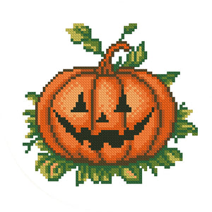 Halloween Pumpkin - 24*24CM 11CT Stamped Cross Stitch (Mona Lisa Brand)