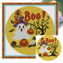 Load image into Gallery viewer, Halloween Ghost - 24*24CM 11CT Stamped Cross Stitch (Mona Lisa Brand)
