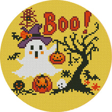 Load image into Gallery viewer, Halloween Ghost - 24*24CM 11CT Stamped Cross Stitch (Mona Lisa Brand)
