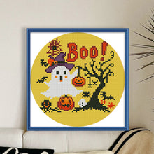 Load image into Gallery viewer, Halloween Ghost - 24*24CM 11CT Stamped Cross Stitch (Mona Lisa Brand)
