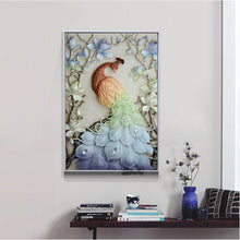 Load image into Gallery viewer, Peacock 45*28 CM(Canvas) Round Drill Diamond Painting
