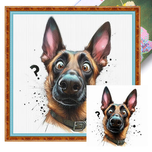Puppy - 20*20CM 18CT Stamped Cross Stitch
