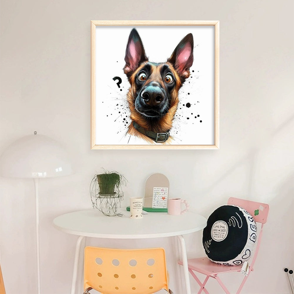 Dog - Full 18CT Stamped Cross Stitch 20x20CM - Huacan