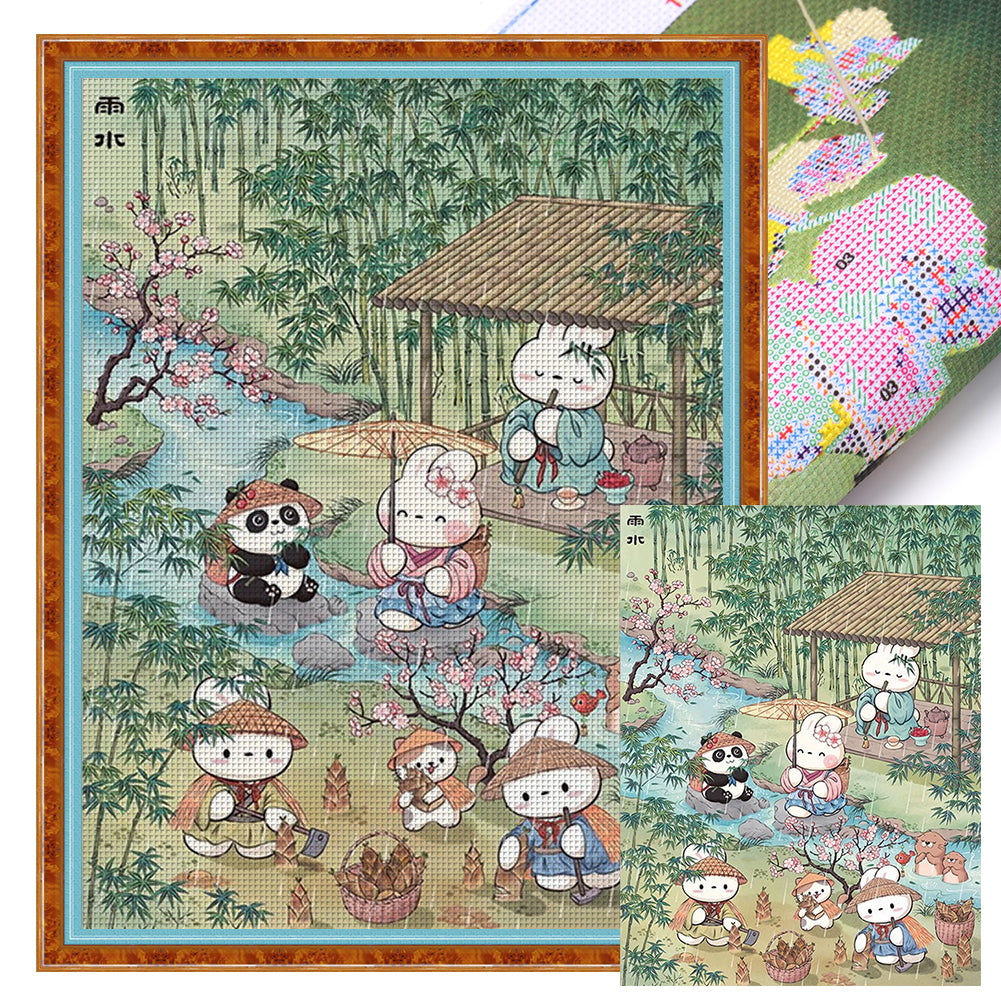 Rainwater - 55*70CM 11CT Stamped Cross Stitch (Mona Lisa Brand)