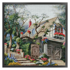 Dream Home - 75*75CM 14CT Stamped Cross Stitch (Fairy Brand)