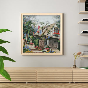 Dream Home - 75*75CM 14CT Stamped Cross Stitch (Fairy Brand)