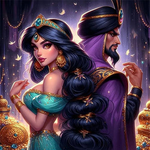 Princess Jasmine - 50*50CM 18CT Stamped Cross Stitch