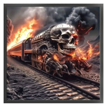 Load image into Gallery viewer, Skeleton Train - 40*40CM 11CT Stamped Cross Stitch(Mona Lisa Brand)
