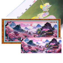 Load image into Gallery viewer, Purple Air Coming From The East - 150*60CM 11CT Stamped Cross Stitch (Mona Lisa Brand)
