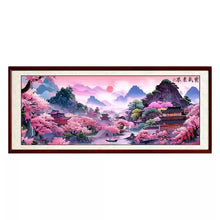 Load image into Gallery viewer, Purple Air Coming From The East - 150*60CM 11CT Stamped Cross Stitch (Mona Lisa Brand)
