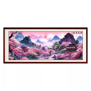 Purple Air Coming From The East - 150*60CM 11CT Stamped Cross Stitch (Mona Lisa Brand)
