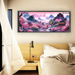 Purple Air Coming From The East - 150*60CM 11CT Stamped Cross Stitch (Mona Lisa Brand)