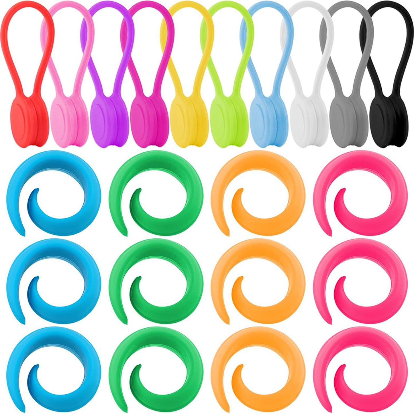 12PCS Fabric Huggers with 10PCS Silicone Magnetic Fabric Clips for Cross Stitch
