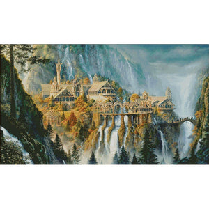 Lord Of The Rings-Momentum Landscape - 100*64CM 14CT Stamped Cross Stitch(Xiaobai Brand)
