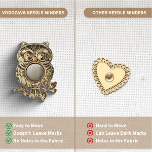 Cross Stitch Needle Minder Magnetic Needle Nanny for Fridge Decor (Owl)