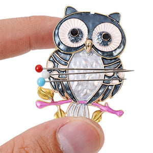 Cross Stitch Needle Minder Magnetic Needle Nanny for Fridge Decor (Owl)