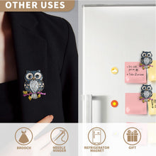 Load image into Gallery viewer, Cross Stitch Needle Minder Magnetic Needle Nanny for Fridge Decor (Owl)
