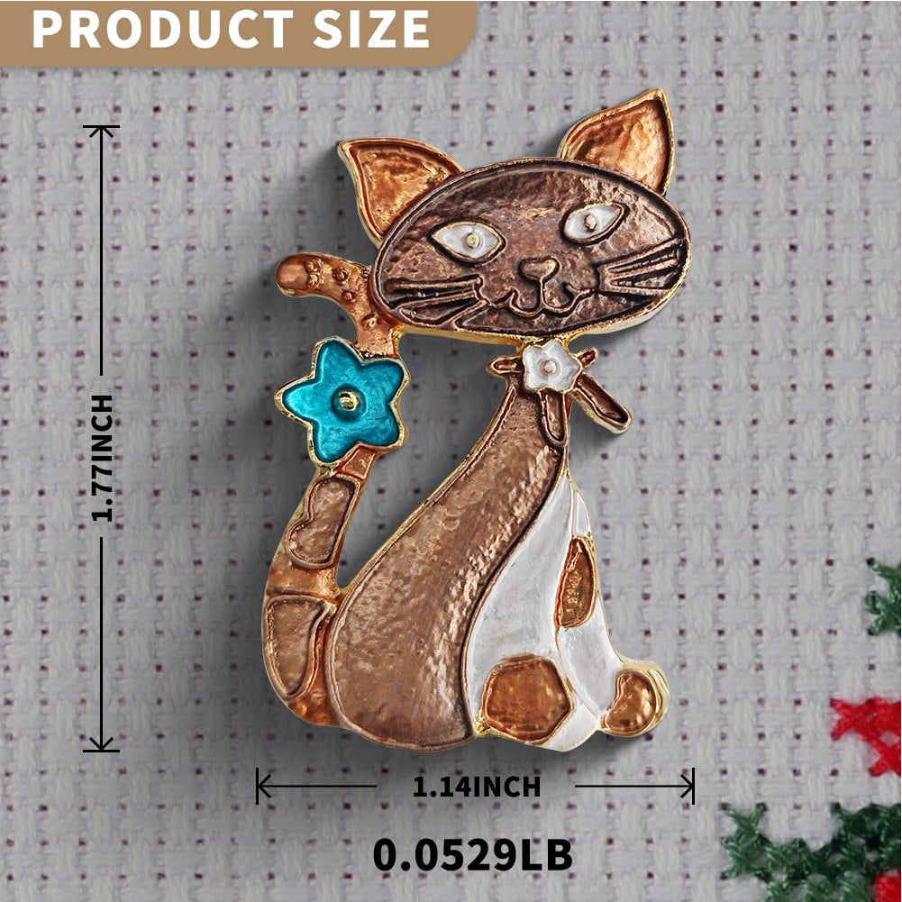 Cross Stitch Needle Minder Magnetic Needle Nanny for Fridge Decor (Cat)