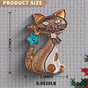 Cross Stitch Needle Minder Magnetic Needle Nanny for Fridge Decor (Cat)