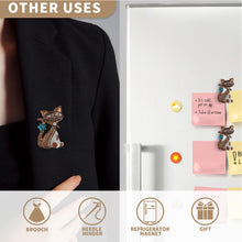 Load image into Gallery viewer, Cross Stitch Needle Minder Magnetic Needle Nanny for Fridge Decor (Cat)
